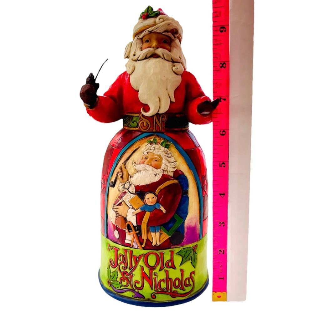 Jim Shore: Jolly Old Saint Nick, wooden figure, 2014. Christmas Collecta… - Picture 8 of 10